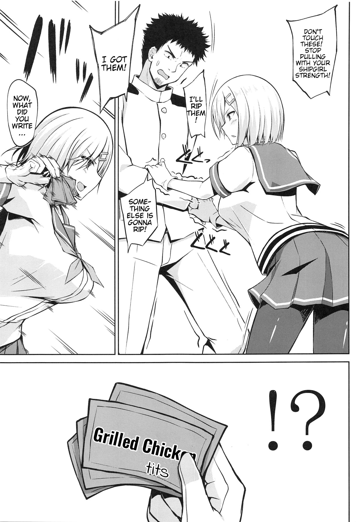 Hentai Manga Comic-Paizuri Sex with Hamakaze-chan!!-Read-4